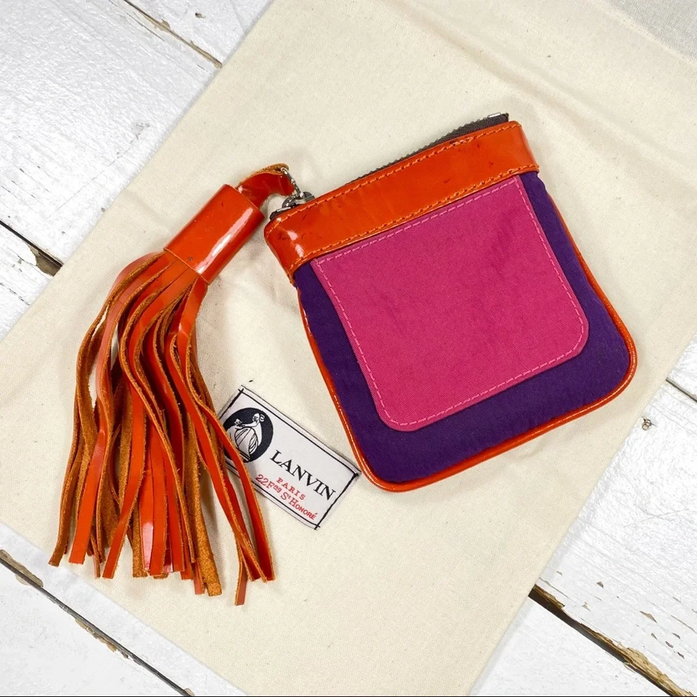 |SOLD| Lanvin Rare Tassled Coin Purse - Picture 1 of 10